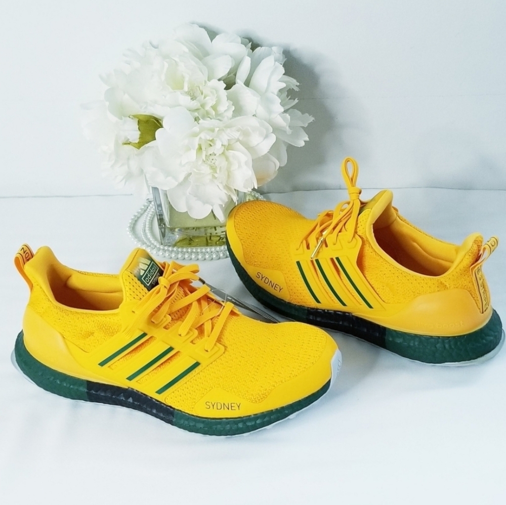 Adidas Ultraboost DNA Sydney Olympic Yellow/Green Athletic Shoes Limited Edition